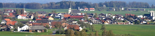 Blick auf die Gemeinde Schwand im Innkreis